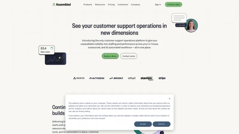 Homepage of Assembled