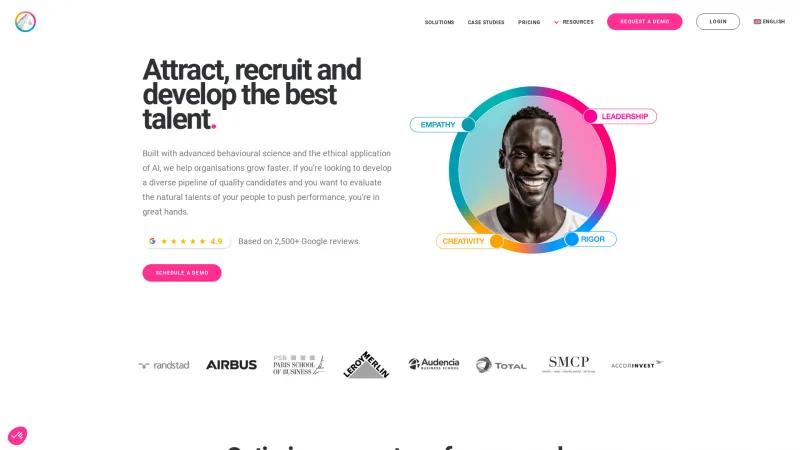 Homepage of AssessFirst