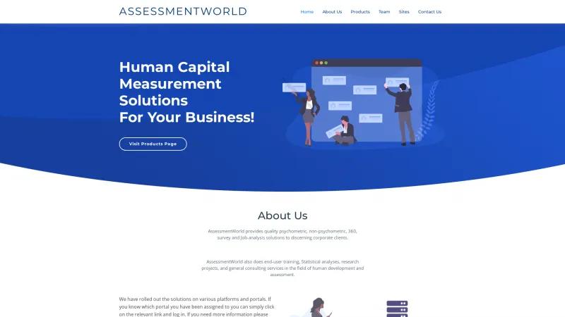 Homepage of AssessmentWorld