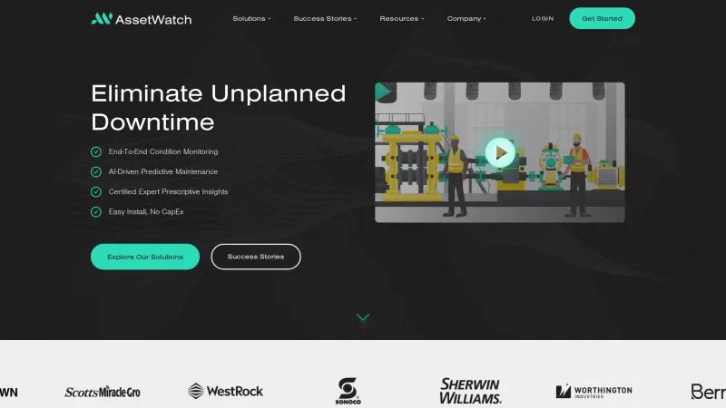 Homepage of AssetWatch