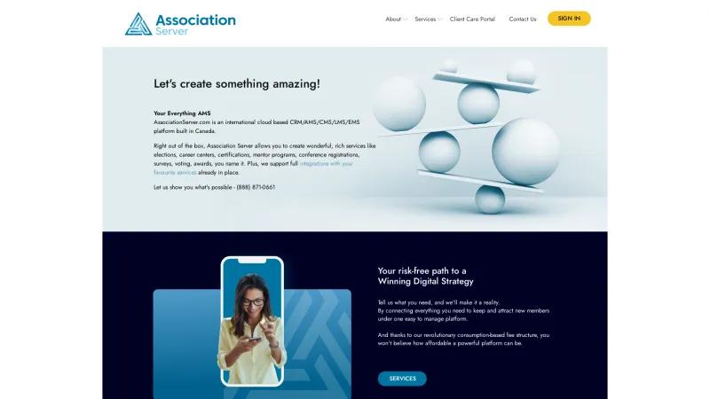 Homepage of Association Server