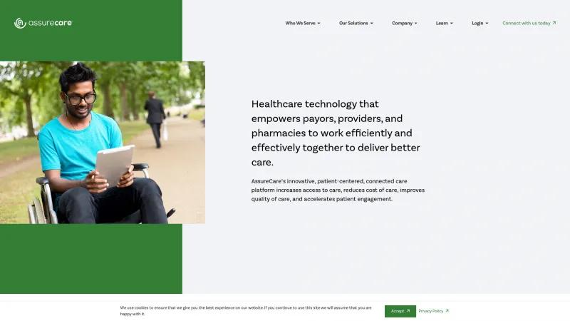 Homepage of AssureCare MedCompass