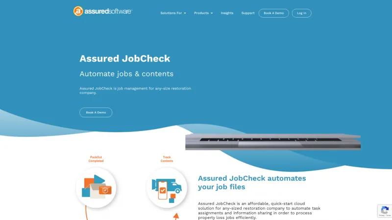 Homepage of Assured JobCheck