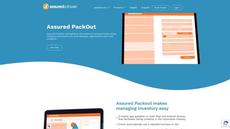 Homepage of Assured PackOut