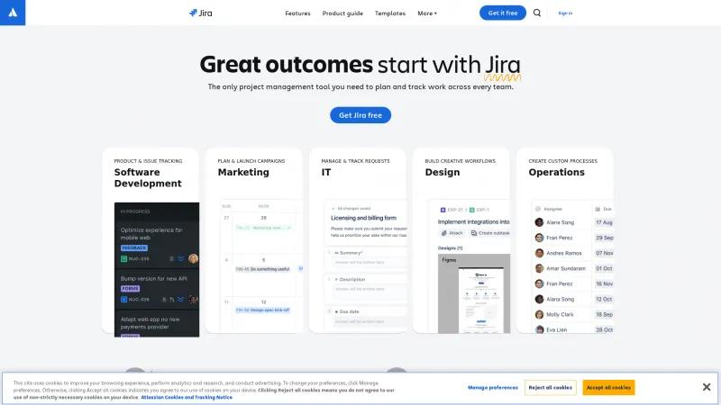 Homepage of Jira