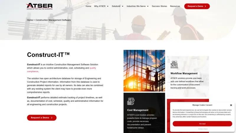 Homepage of Construct-IT