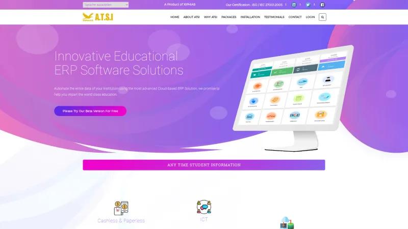 Homepage of ATSI