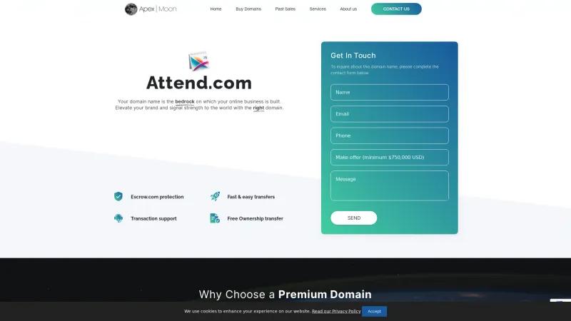 Homepage of Attend