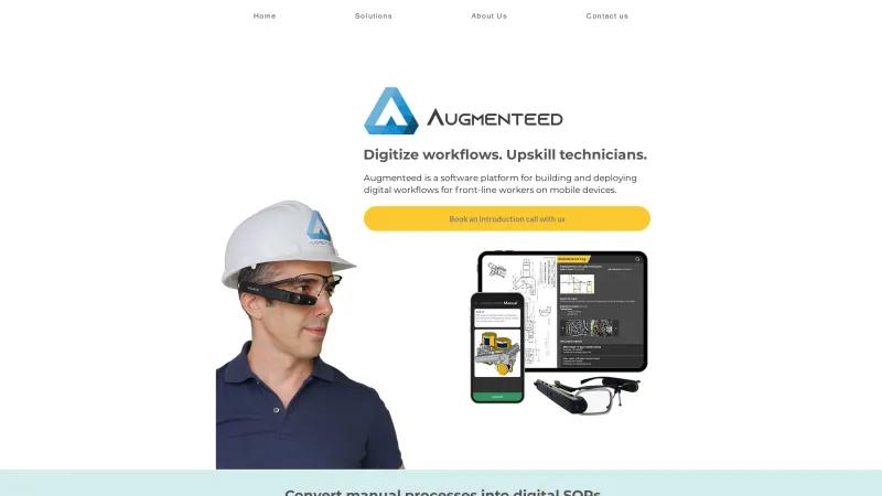 Homepage of Augmenteed