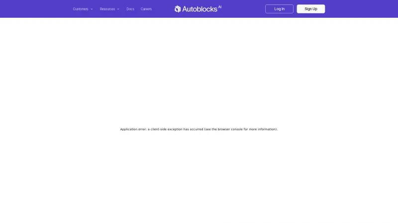 Homepage of Autoblocks