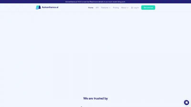 Homepage of Autoenhance.ai