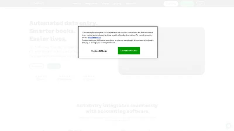 Homepage of AutoEntry