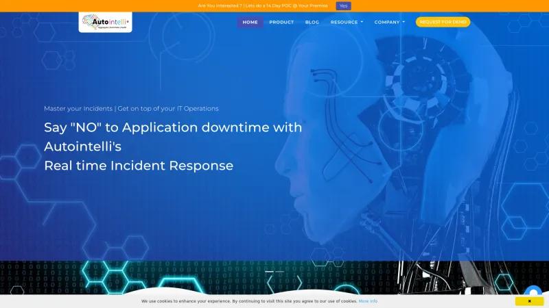 Homepage of Autointelli AIOps Platform