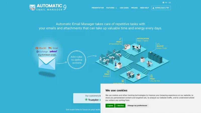 Homepage of Automatic Email Manager