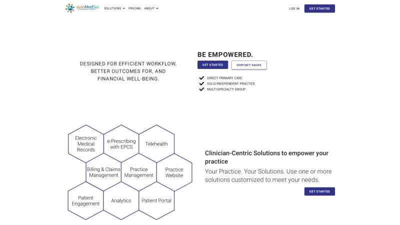 Homepage of AutoMedSys EHR