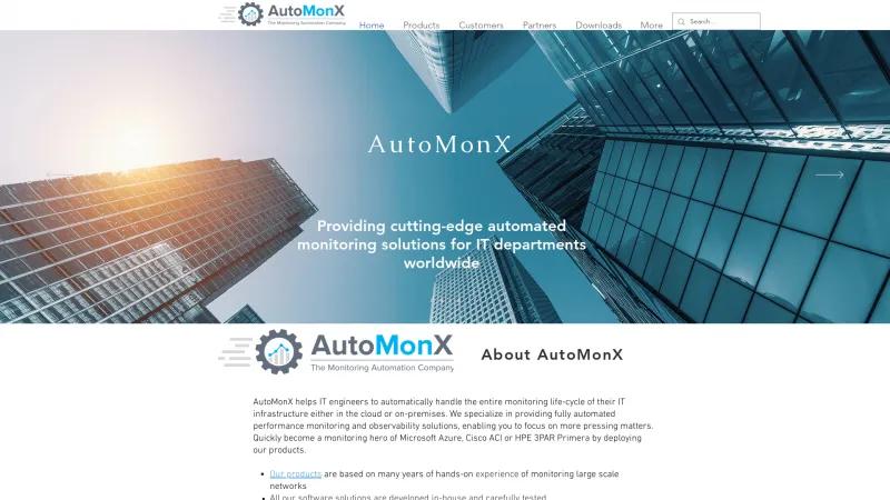 Homepage of AutoMonX