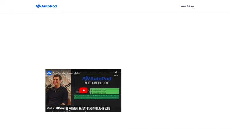 Homepage of AutoPod