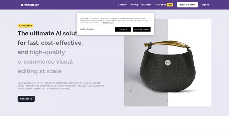 Homepage of AutoRetouch