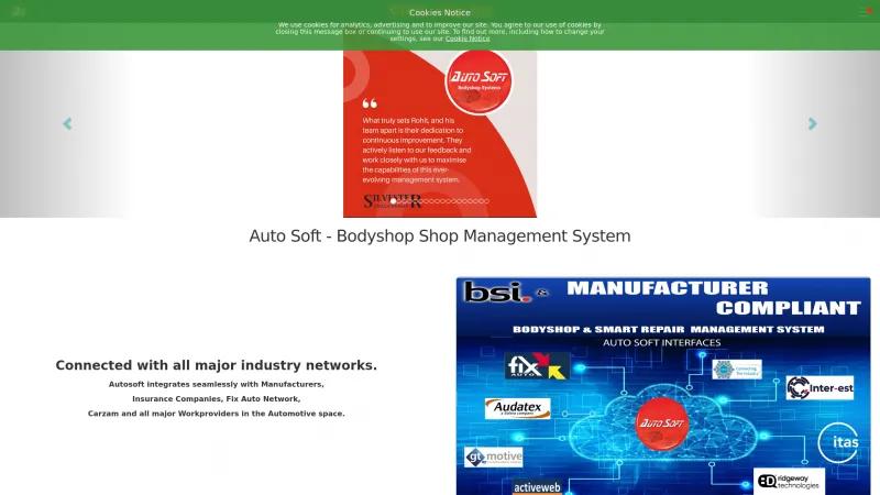 Homepage of Auto Soft