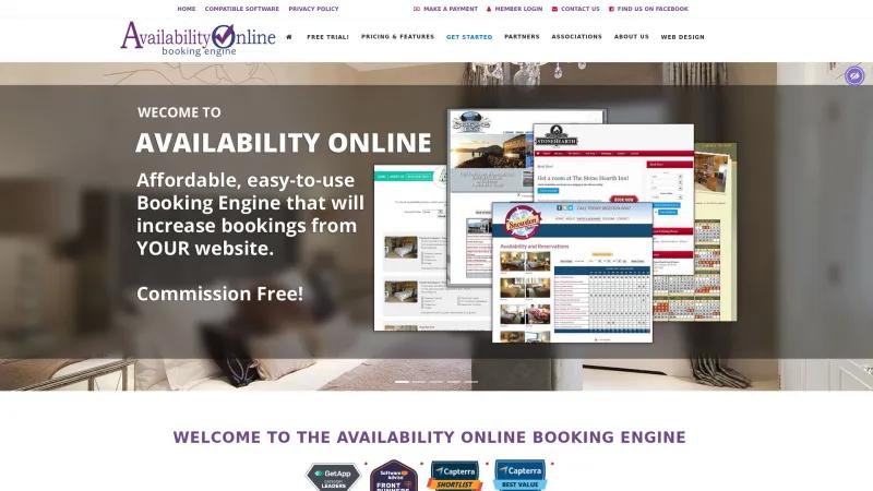 Homepage of Availability Online