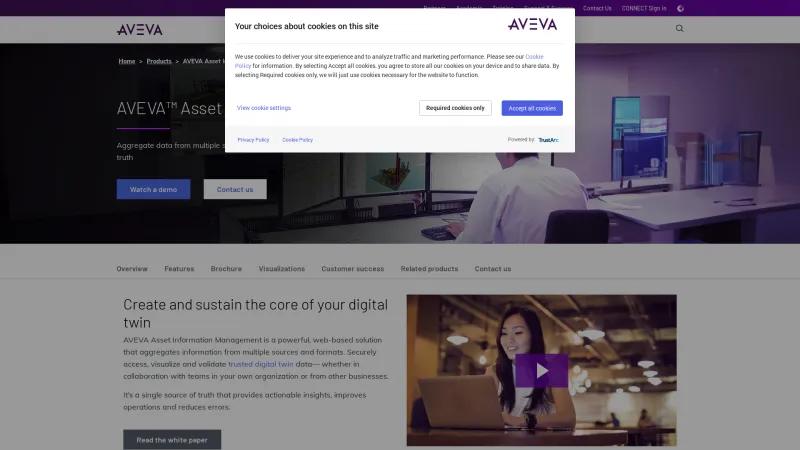 Homepage of AVEVA Asset Information Management