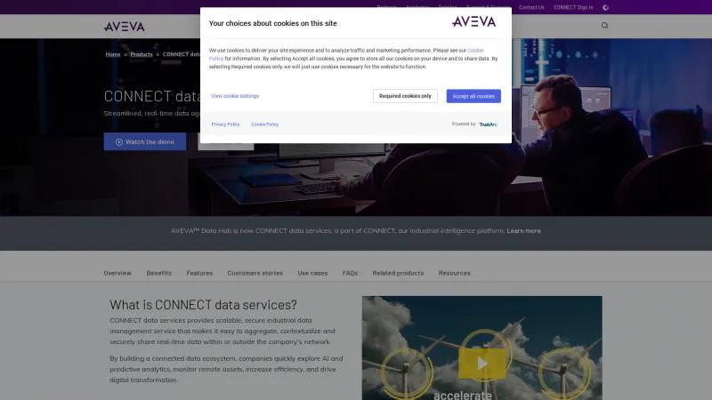 Homepage of AVEVA Data Hub