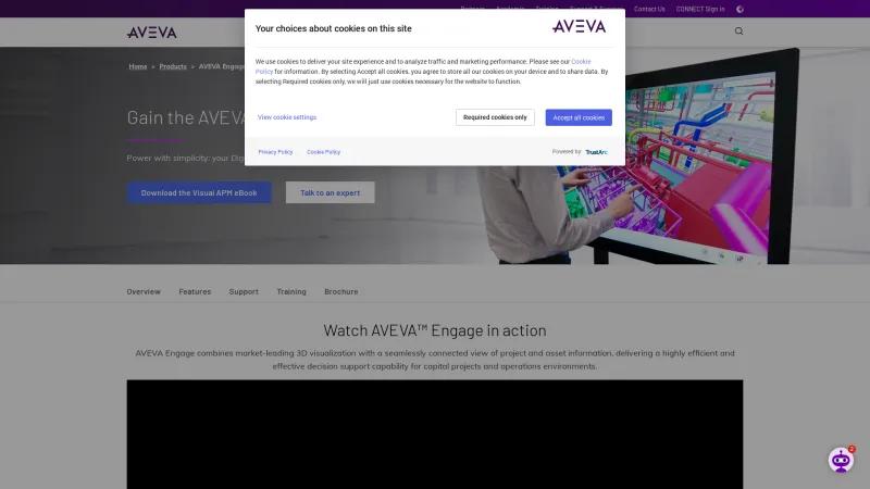 Homepage of AVEVA Engage