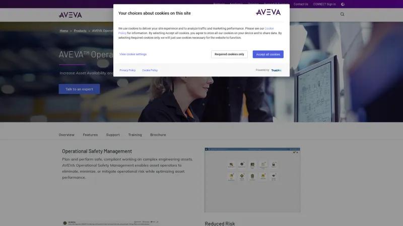 Homepage of AVEVA Operational Safety Management