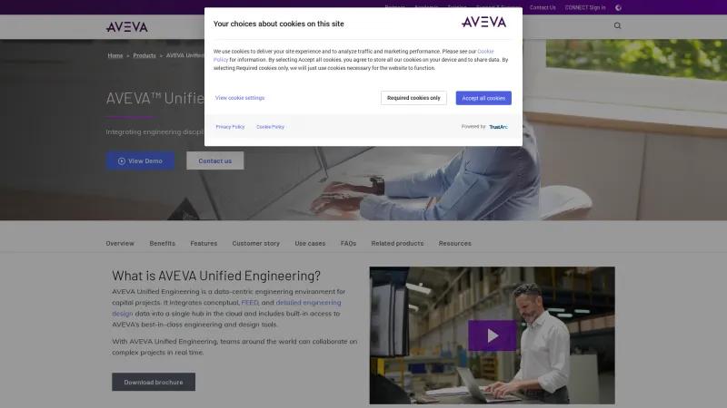 Homepage of AVEVA Unified Engineering