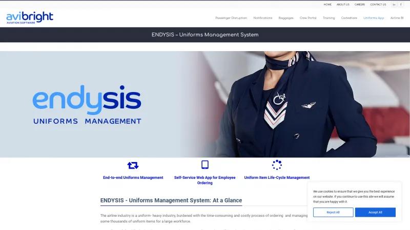 Homepage of ENDYSIS