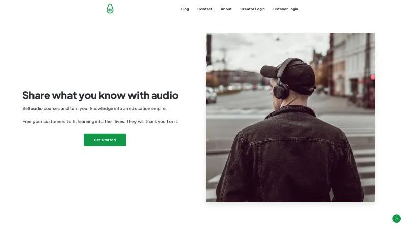 Homepage of Avocado