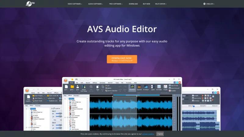 Homepage of AVS Audio Editor