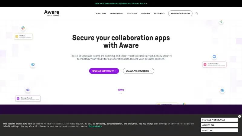 Homepage of Aware