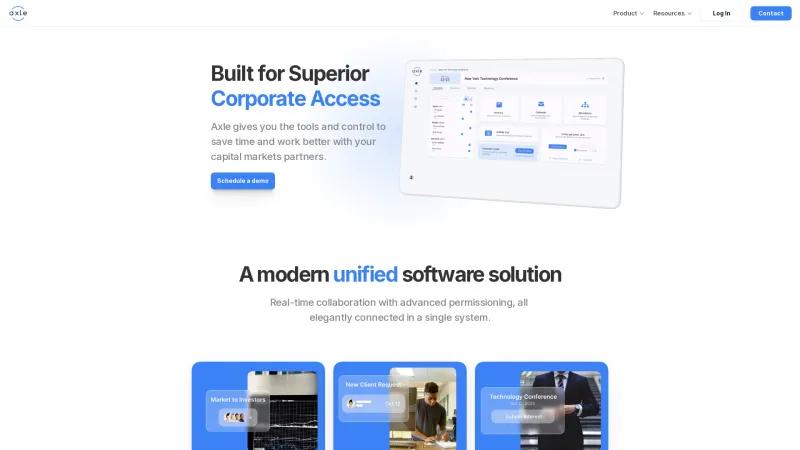 Homepage of Axle