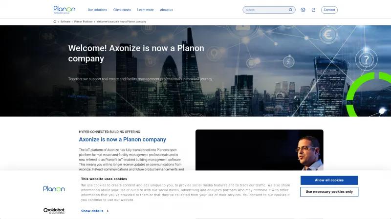 Homepage of Axonize