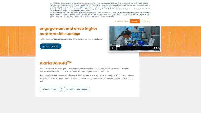 Homepage of Axtria SalesIQ