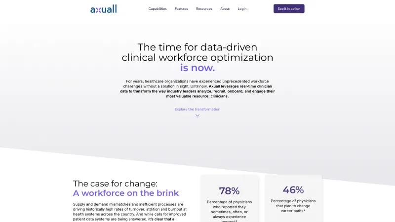 Homepage of Axuall