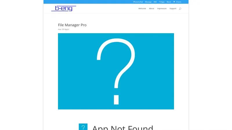 Homepage of File Manager Pro