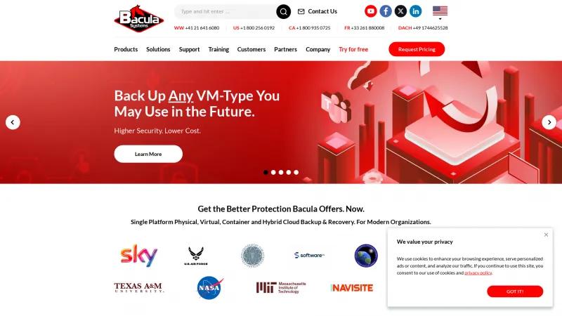 Homepage of Bacula Enterprise