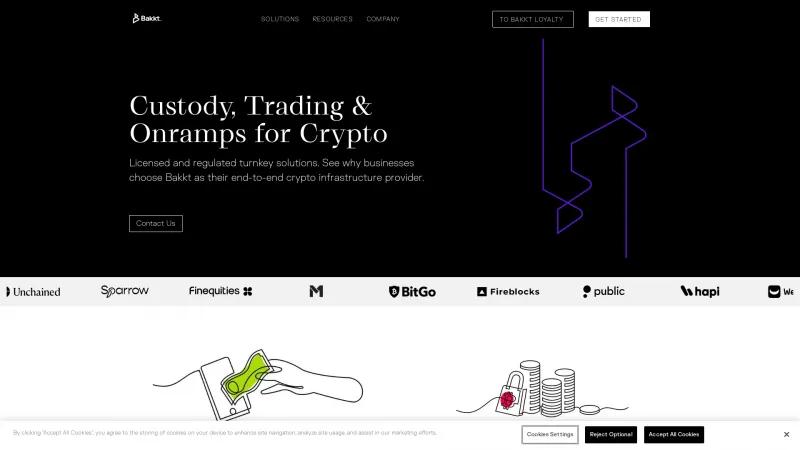 Homepage of Bakkt