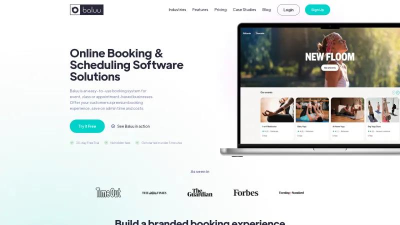 Homepage of Baluu