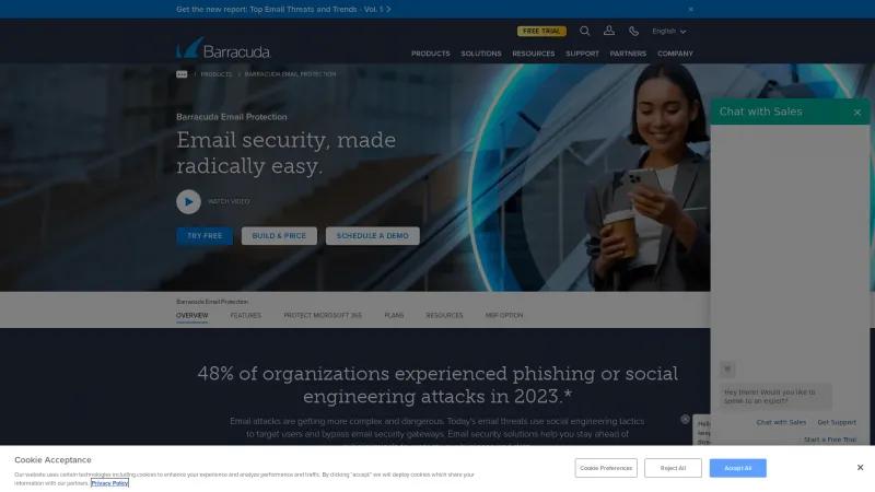 Homepage of Barracuda PST Enterprise