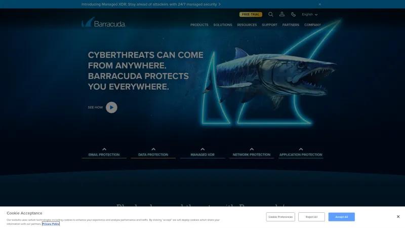 Homepage of Barracuda Backup
