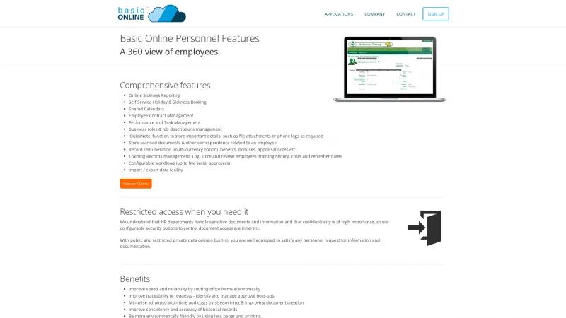 Homepage of Basic Online Personnel & HR