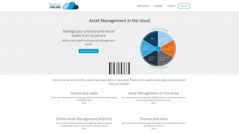 Homepage of Basic Online Asset Management