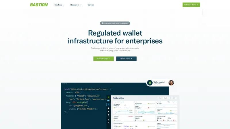 Homepage of Bastion