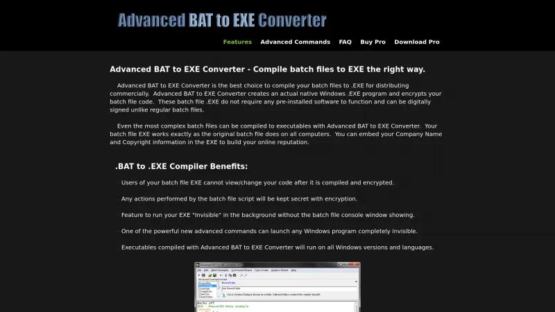 Homepage of Advanced BAT to EXE Converter