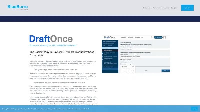 Homepage of DraftOnce