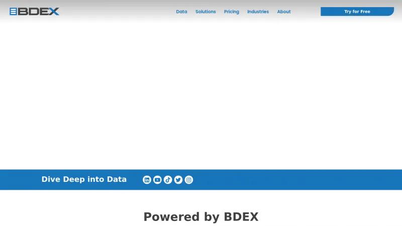 Homepage of BDEX