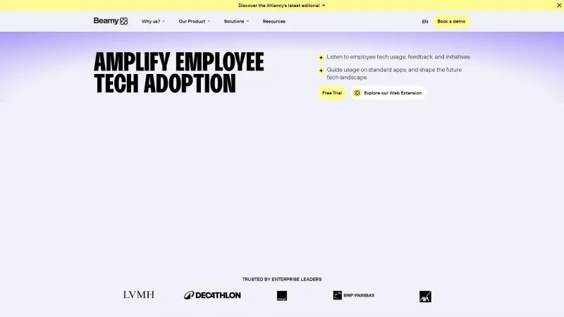 Homepage of Beamy